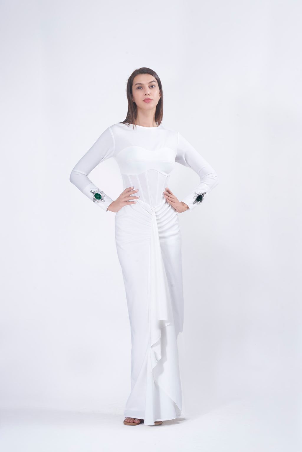 LILLY Corset Draped Dress