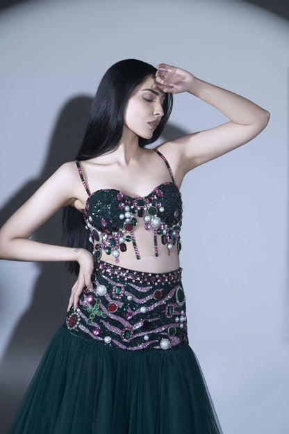 YANA Skirt and Corset Bustier Set
